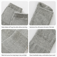 Chaussettes de yoga antidérapantes personnalisées avec logo pour femmes, en coton peigné respirant avec maille, chaussettes de maintien de la cheville pour Pilates, Barre, Danse, Sol à domicile