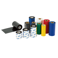 Pita Printer kode batang Transfer termal, pita lilin spanduk Transfer termal warna-warni ukuran kustom 110mm x 300m 110mm x 450m TTR
