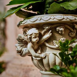 Urna clásica de querubín para jardín, estado de Ángel, macetas de fibra de vidrio con orificio de drenaje para todas las plantas de la <span class=keywords><strong>casa</strong></span>, decoración de Patio - Product Image 5