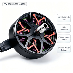 Motor sin Escobillas FPV de Baja Histeresis Magnética, Eficiente en Energía, 1350KV 1750KV 4S 6S, Motor de Larga Duración para Quadcopter FPV de 5 Pulgadas - Product Image 1
