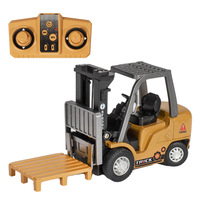 Mini-grue chariot élévateur télécommandée en métal 1:64, jouet véhicule d'ingénierie, chariot élévateur relevable AI