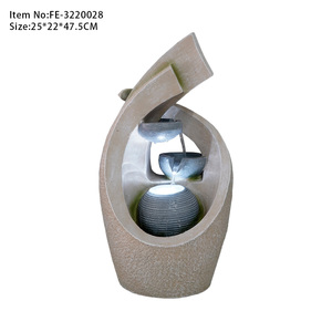 Fontaine d'eau en polyrésine de style classique fait à la main <span class=keywords><strong>avec</strong></span> LED <span class=keywords><strong>pour</strong></span> la décoration d'ornements de <span class=keywords><strong>jardin</strong></span> intérieur/extérieur - Product Image 6
