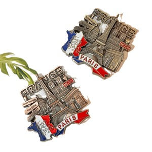 Francia París Inglaterra Londres Grecia EE. UU. Nueva York metal aleación de zinc diseño personalizado país recuerdo imán de nevera - Product Image 1