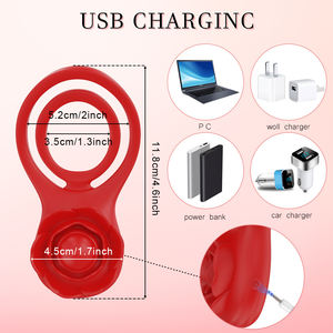 जोड़ों के लिए अलवुप ऑर्गेज्म क्लिटोरल स्टिमुलेशन एपीपी कंट्रोल वाइब्रेटर वॉटरप्रूफ सिलिकॉन चार्जेबल कम लॉकिंग हस्तमैथुन रिंग - Product Image 2