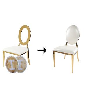 Chaise de salle <span class=keywords><strong>à</strong></span> manger d'hôtel en métal, mobilier de restaurant d'hôtel moderne de luxe, événement - Product Image 4