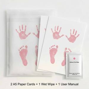 Nuevo Kit de Huellas de Pies sin Tinta, Kit de Huellas de Manos de Bebé con 2 Hojas de Papel - Product Image 6