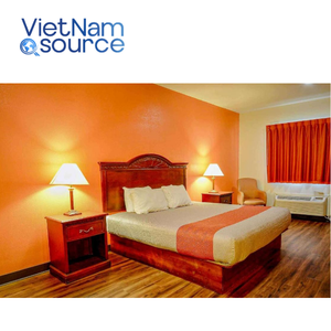 Motel 6 Project OEM ODM Diseño moderno Plataforma de madera dura Cama individual o doble para muebles de dormitorio de hotel Set por Vietnam Source - Product Image 2