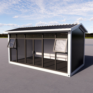 Casa Container Prefabbricata Modulare, Mini Casa in Acciaio con Tetto a Falda e Veranda Coperta <span class=keywords><strong>per</strong></span> Vivere All'Aperto - Product Image 2