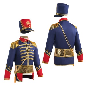 <span class=keywords><strong>Disfraz</strong></span> de Guardia Real para Hombre, Uniforme Vintage de Banda de Marcha para Adulto con Adornos Dorados y Borlas - Product Image 1