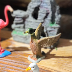 Ornement de Sculpture de flamant rose personnalisable de haute qualité accessoire d'aquarium d'aménagement paysager microscopique en plastique - Product Image 3