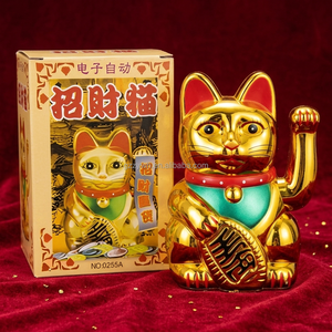 Maneki Neko Meowth Porte-Bonheur à Longue Queue, Peint à <span class=keywords><strong>la</strong></span> Main, Design Mignon, Symboles du Nouvel An Japonais 2025, Grande Vente, Tailles 5 6 7 8 10 Pouces, Vente en Gros - Product Image 6