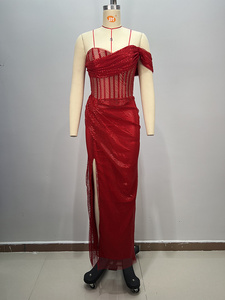 A10641ミグガーメントプロムドレス女性用高品質スパンコール刺繍マキシドレスオフショルダーバックレスイブニングパーティードレス - Product Image 3