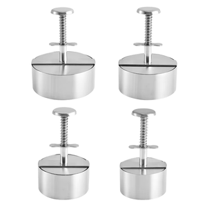 Prensa para hamburguesas ajustable de acero inoxidable 304, herramienta para formar hamburguesas de carne y vegetales - Product Image 1