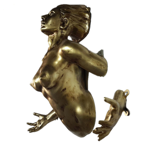 Sculpture de fée <span class=keywords><strong>nue</strong></span> en bronze coulé, figurine féminine moderne, décoration murale pour la maison - Product Image 5
