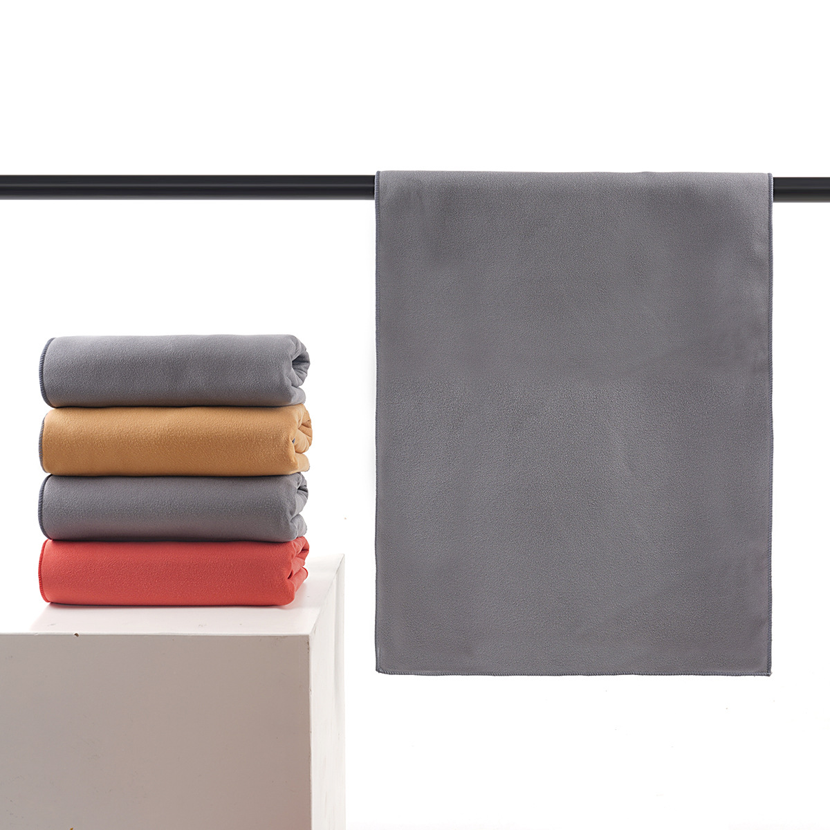Serviette de nettoyage de voiture en daim [Gris]