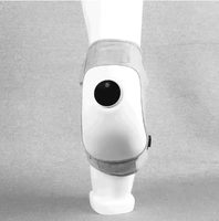 Masseur de genou sans fil avec chaleur, vibrations, contrôle de la minuterie, sangle réglable, attelle chauffante pour soulager les douleurs au genou et au cou