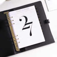 Recharges de papier de qualité supérieure pour agenda 2027, inserts personnalisés pour carnet A5 Filofax à 6 anneaux