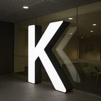 Lettres LED à livraison rapide, enseigne en acrylique personnalisée, signalétique extérieure conforme RoHS, logo en acier, enseigne lumineuse 3D rétroéclairée, lettres LED, numéro de maison