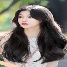 Longue vague 45cm 60cm perruque de cheveux vierges humains avec frange 100% cheveux vierges noeuds blanchis longueur étirée 34-38 pouces - Product Image 1