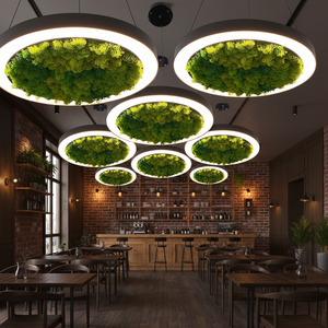 مصباح ديكور حديث لمطعم مقهى فندق منتجع فاخر بهو سقف نبات صناعي موس مصباح LED - Product Image 1