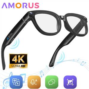M01SP AI Smart Glasses with 8MP Camera Video Recording Many Languages Translation Sunglasses <b>Bluetooth</b> Call Music Play Men Women - Product Image 1