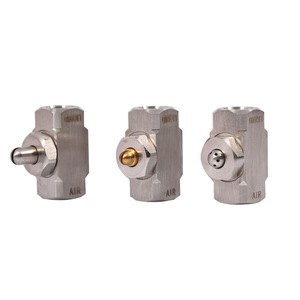 Sandpiper Nozzle Stainless Steel Micro Fine Mist Air Atomizing Fan Shape 12.7mm External Thread Pneumatic Humidifying Water - Product Image 3
