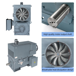 มอเตอร์อะซิงโครนัสแรงดันสูง YPKK 2 โพล 200KW~1800KW IP55 3000 รอบต่อนาที 6000V มอเตอร์ไฟฟ้ากระแสสลับ ปรับความเร็วรอบด้วยระบบควบคุมความถี่ - Product Image 1