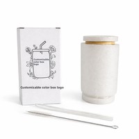 Gobelet en verre réutilisable transparent en borosilicate de 16 oz avec paille, idéal pour Coca-Cola, café glacé, tasse à boisson portable pour la maison et le café