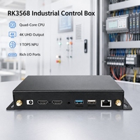 Reproductor de Señalización Digital Android 2026 RK3568 IoT Gateway Industrial con Pantalla 4K, Carcasa de Aluminio sin Ventilador, Doble Ethernet, RS485, TTL, GPIO