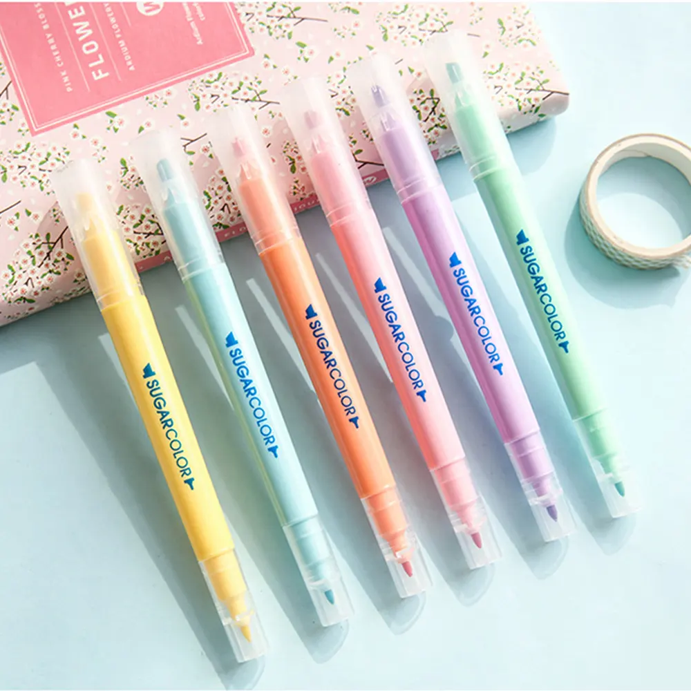 Marker Pens School Double Sided Highlighter Set Alcohol Acrylic Indelible Ink Art Permanent Waterproof Paint Color Marker Pens