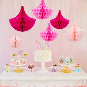 Party Decoration Wedding 8 Inch Water Drop Shape Paper Honeycomb Ball Honeycomb Decor For Wedding Party Hanging Decoration