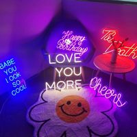Enseignes au néon LED personnalisées pour bar, salon, café, boutique, veilleuse, décoration de fête d'anniversaire personnalisée
