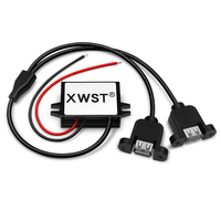 Convertisseur Abaisseur DC-DC XWST 12V 24V 36V 48V 72V 85V vers 5V Chargeur USB Micro Type-C Mini pour Téléphone Portable en Voiture