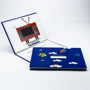 Nouveaux produits haut de gamme, carte numérique personnalisée, couverture rigide, livre d'album, écran lcd, courrier, vidéo, livret - Product Image 1