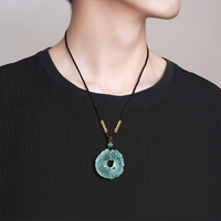 Pendentif authentique en jade naturel bleu d'eau douce, motif poisson basse, en jadéite à grain lisse, haut de gamme pour homme, style hip-hop, plaqué or, certifié NGTC