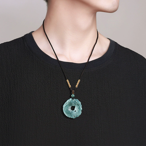 Auténtico Colgante de Jade Natural Azul Agua Dulce con Diseño de Pez, Jadeíta de Grano Liso, de Alta Gama para Hombre, Estilo Hiphop, Certificado NGTC - Product Image 4