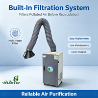 Purificateur de fumée de soudage à bras unique 1,1 kW pour projets de personnalisation individuelle