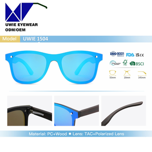 Monture PC légère à monture intégrale (26g) avec branches en bois, taille 47-20-145 |   Lentille polarisée TAC |   Vision nocturne anti-radiation | - Product Image 6