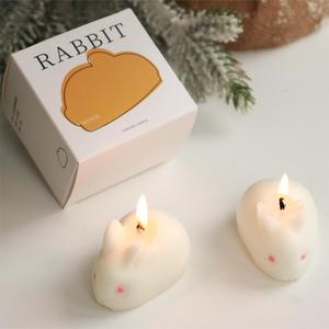 Jade Rabbit Moon Rabbit Scented <b>Candle</b> Mid-Autumn Decor Aroma <b>Candle</b> Festive Ornament Hand Gift Indoor Fragrance Wholesale - Product Image 3