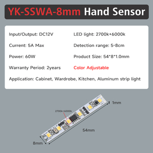 Bán buôn DC12V 5A 60W dẫn ánh sáng 2700K + 6000K cảm biến hồng ngoại tay quét Quy Nạp chuyển đổi không có lỗ mở & không có khu vực tối - Product Image 2