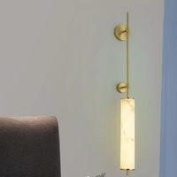 Applique Murale LED Moderne de Luxe en Marbre Haut de Gamme 220V pour Salon, Chambre à Coucher, Chevet, Style Simple Zhongshan