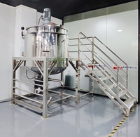 Réservoir de mélange à double enveloppe en acier inoxydable, machine à fabriquer du savon liquide, shampoing, détergent à lessive, mélangeur liquide industriel