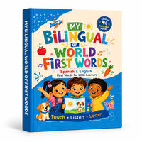 Livre sonore interactif pour enfants, livre sonore éducatif avec boutons audio, livre parlant musical pour l'apprentissage précoce