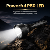 Lampe torche LED rechargeable Type-C W558, étanche IPX4, pour le camping et la plongée, construction en alliage d'aluminium