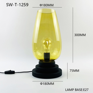 <span class=keywords><strong>Lampe</strong></span> <span class=keywords><strong>de</strong></span> table en <span class=keywords><strong>verre</strong></span> moderne à LED pour salon, chambre d'amis, <span class=keywords><strong>chevet</strong></span>, base E27, <span class=keywords><strong>lampe</strong></span> <span class=keywords><strong>de</strong></span> table à LED - Product Image 3