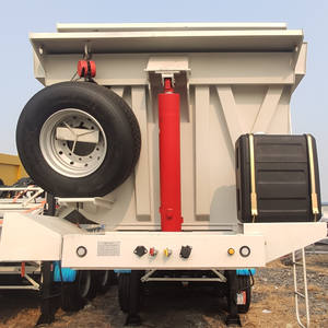 <span class=keywords><strong>Tri</strong></span> 3 akslar 12 tekerlekler 50 ton U tipi damperli taş kum kömür taşımacılığı için arka damperli römork - Product Image 5