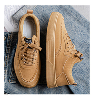 Chaussures décontractées classiques pour hommes, couleur unie, imitation toile souple, design à lacets, baskets tendance