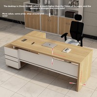 Ensemble table et chaises robustes et sûrs, plateau de table de 25 mm d'épaisseur, avec armoire, bureau simple