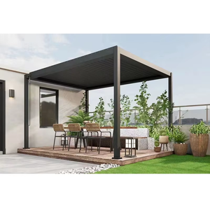 Pérgola de Aluminio para Todas las Estaciones, Personalizada, de Fácil Instalación, Gazebo Metálico Resistente a la Lluvia, Impermeable para Exteriores - Product Image 5