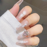 Nouveautés TSZS - Stickers pour ongles 3D à fleurs blanches printemps-été, autocollants floraux pour ongles, accessoires